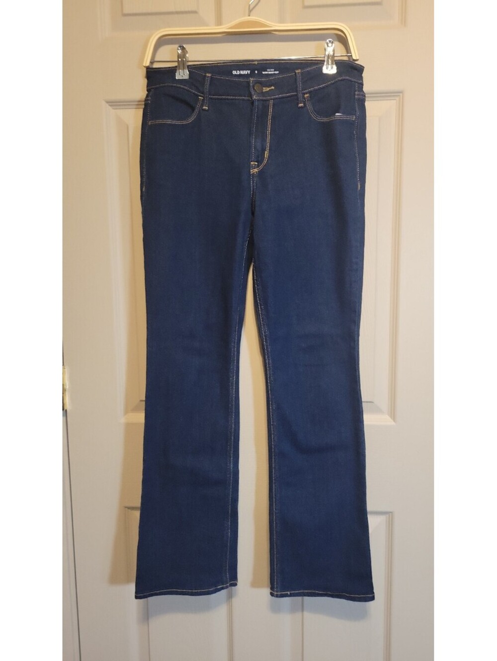 Old Navy Women's Boot-Cut Jeans Size 6 Dark Blue Denim
